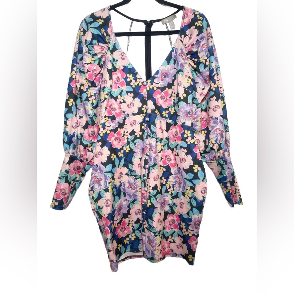 ASOS Puff Sleeve Button Down Mini Dress - Picture 3 of 10